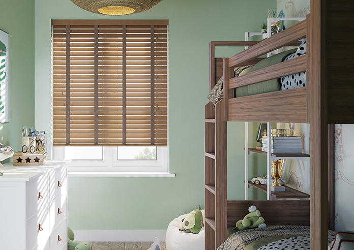 Ecowood Deluxe, Fruitwood Fine Grain - Motorised Venetian Blind - Image 3